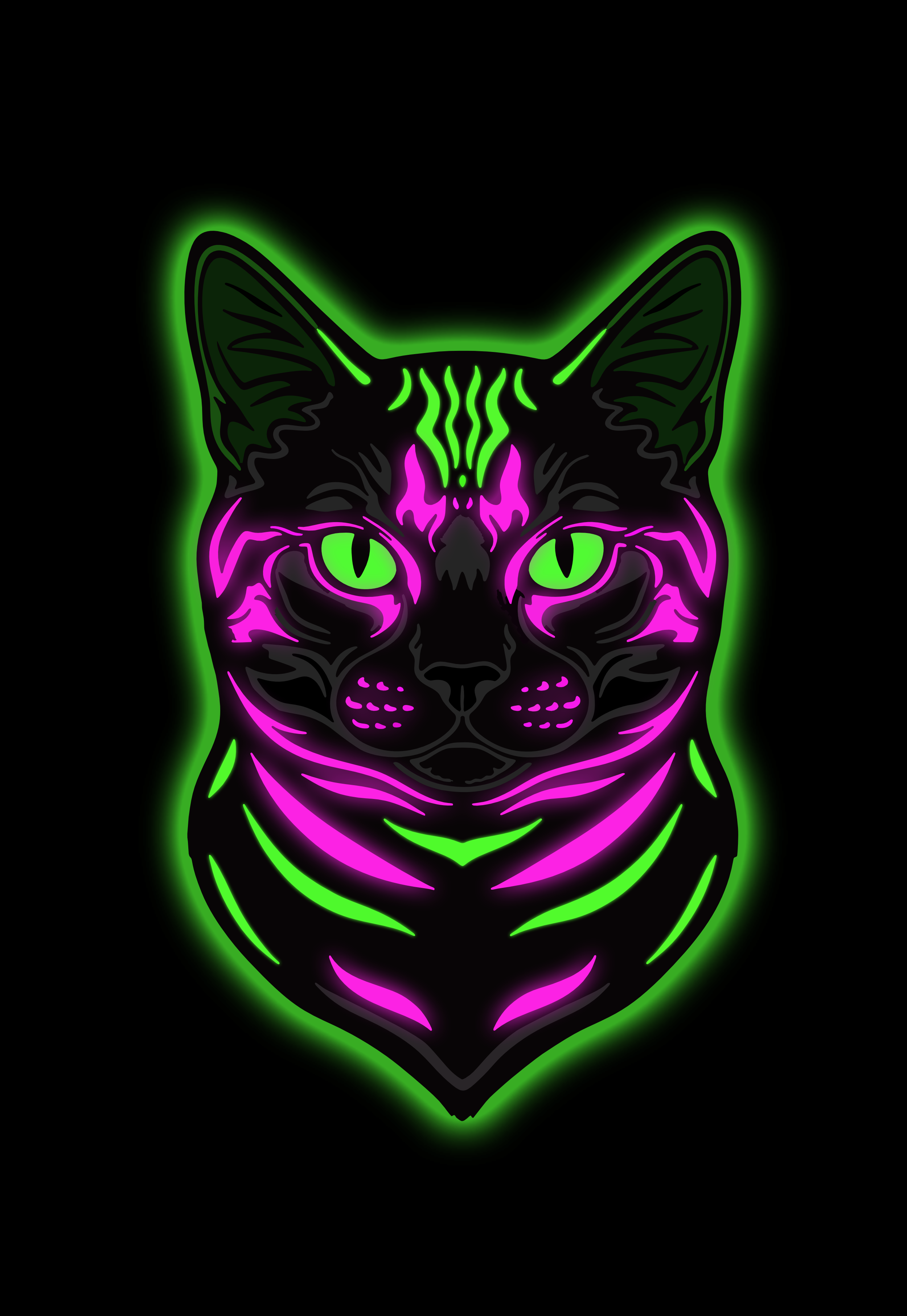 Neon Art Tabby