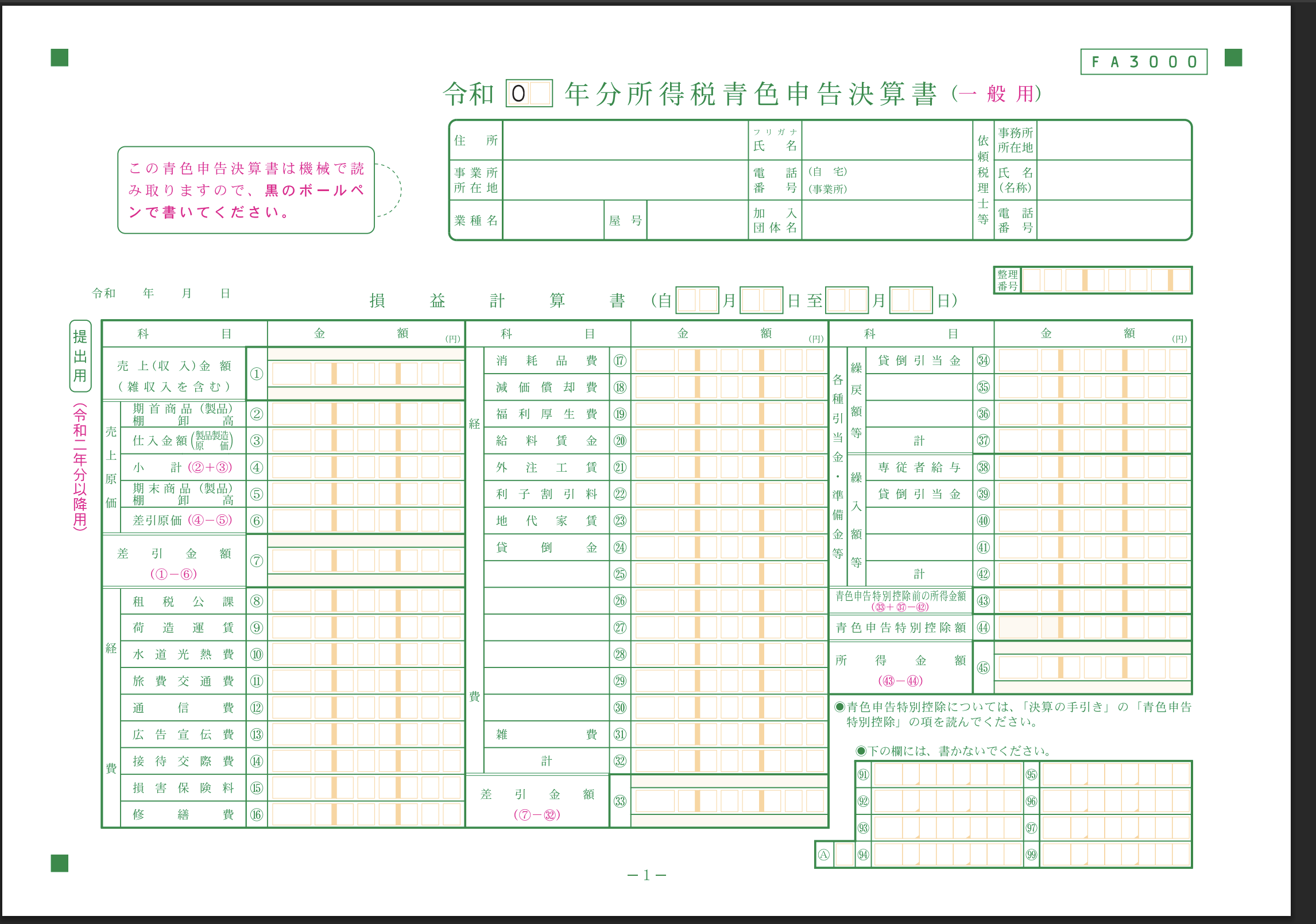 青色申告書は究極の家計簿シュミレーション【Day22 of 100】